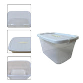 White storage bin with lid